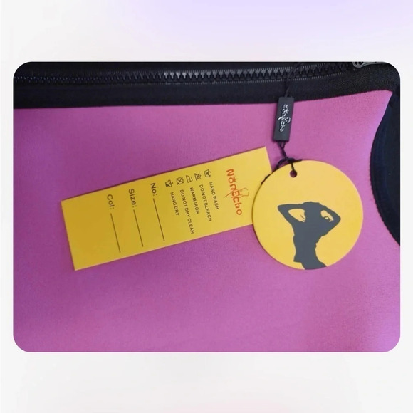 Hebezn Sauna T Shirts Sweat Suit Body Shaper Workout Pink Purple Size 3XL - Picture 8 of 12